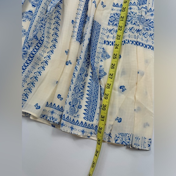Ba&sh Londer Midi Skirt Bandana Print Ecru Cream / Blue Sz M/US 6 NWT - Picture 6 of 13
